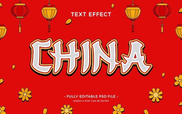 Efeito de texto chinês