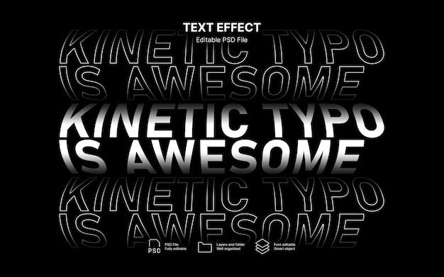 Efeito de texto cinético