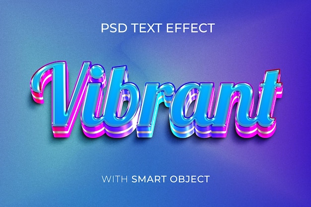 efeito de texto colorido 3D