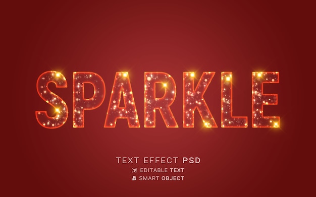 PSD efeito de texto com design de partículas