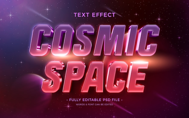 Efeito de texto cósmico