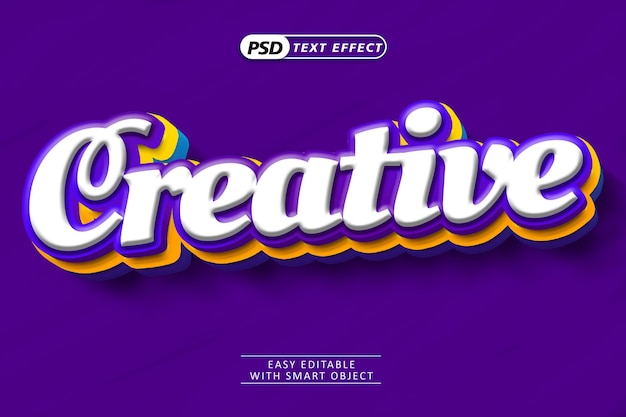 Efeito de texto criativo 3D