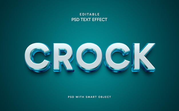 PSD efeito de texto crock