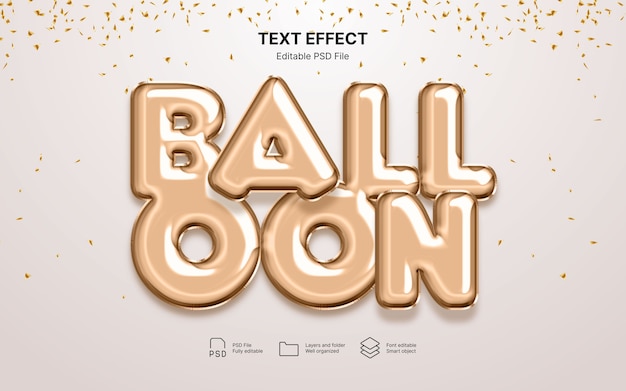 Efeito de texto de balão