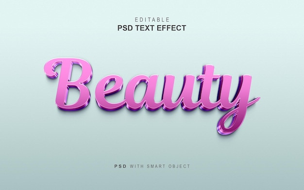 PSD efeito de texto de beleza