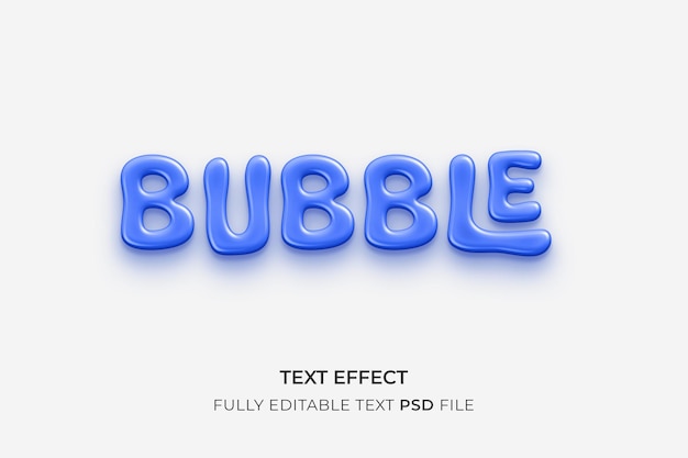 Efeito de texto de bolha