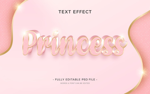 Efeito de texto de boneca rosa