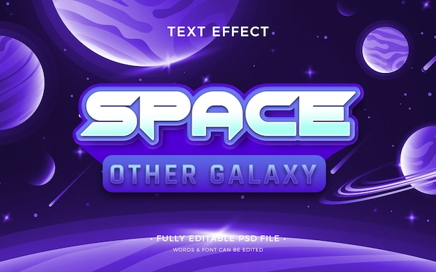 Efeito de texto de espaço