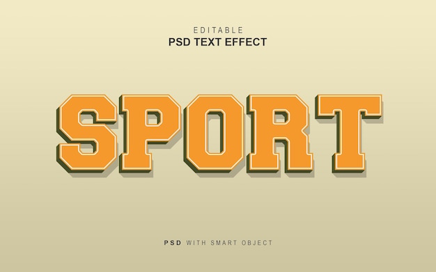 Efeito de texto de esporte
