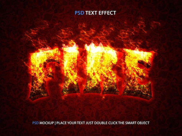 Efeito de texto de estilo Fire