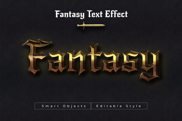 Efeito de texto de fantasia