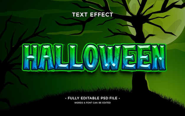 PSD efeito de texto de halloween