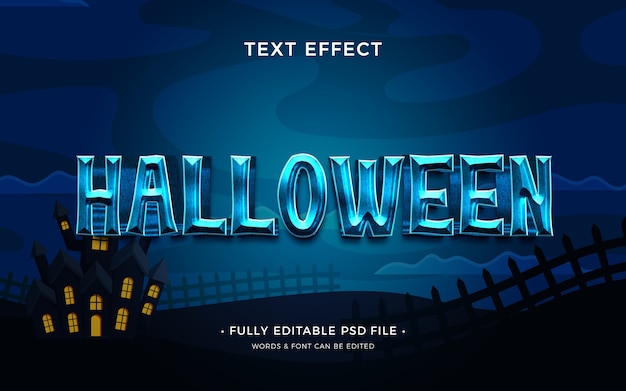 PSD efeito de texto de halloween