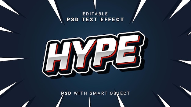 Efeito de texto de hype moderno