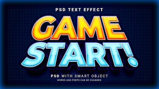 Efeito de texto de início de jogo