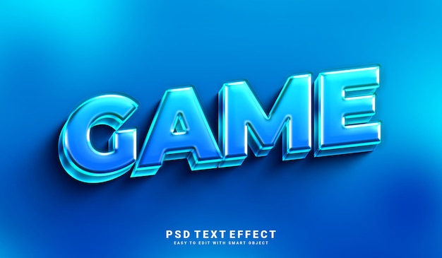 PSD efeito de texto de jogo