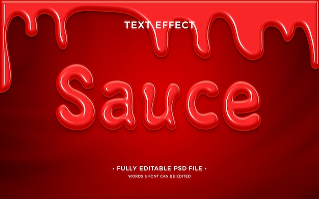 PSD efeito de texto de ketchup