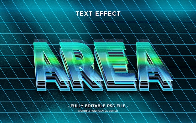 Efeito de texto de malha retrowave