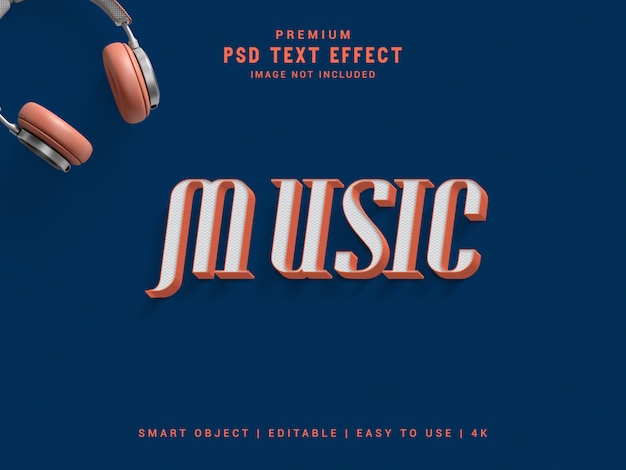 Efeito de texto de música