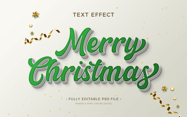 Efeito de texto de Natal