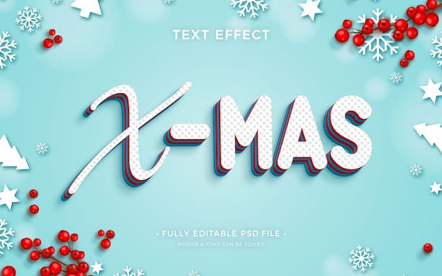 Efeito de texto de Natal