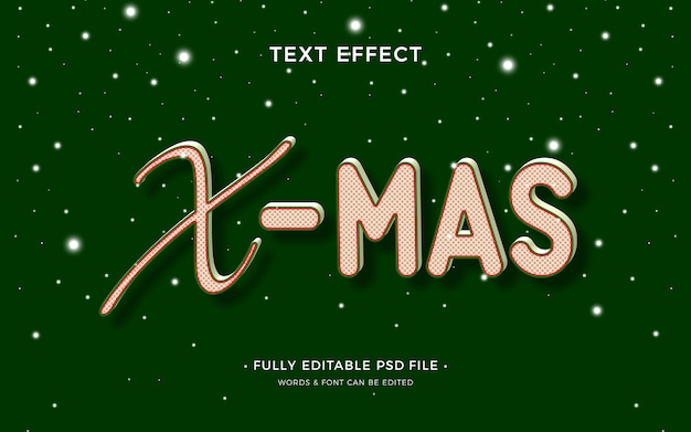 Efeito de texto de Natal