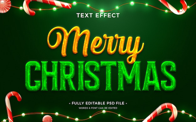 Efeito de texto de Natal
