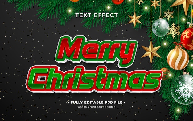Efeito de texto de Natal