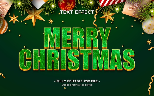 Efeito de texto de Natal