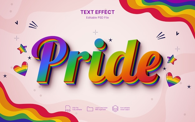 Efeito de texto de orgulho
