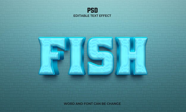 Efeito de texto de peixe