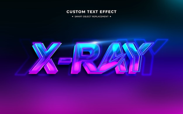 efeito de texto de raio-x