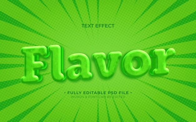 Efeito de texto de sabor
