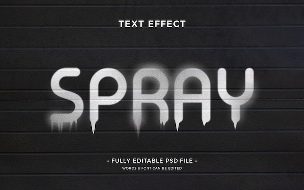 Efeito de texto de tinta spray