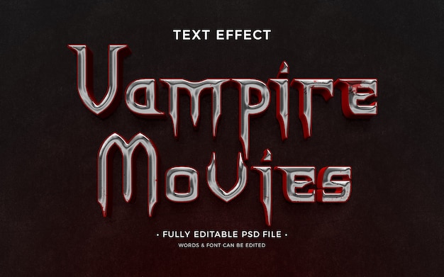 Efeito de texto de vampiro