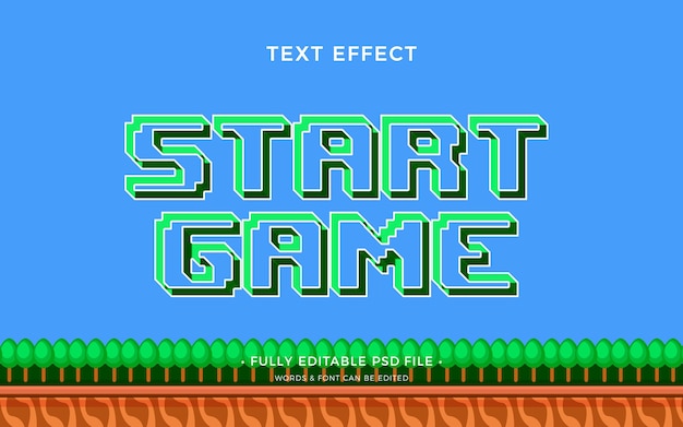 PSD efeito de texto de videogame