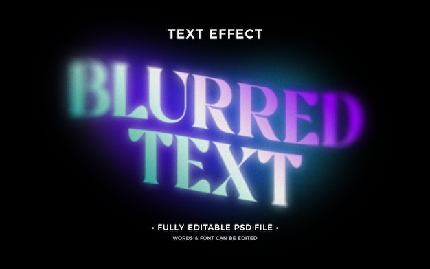 Efeito de texto desfocado