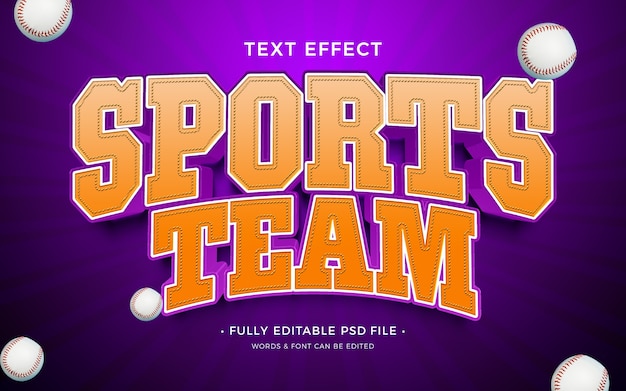 Efeito de texto desportivo