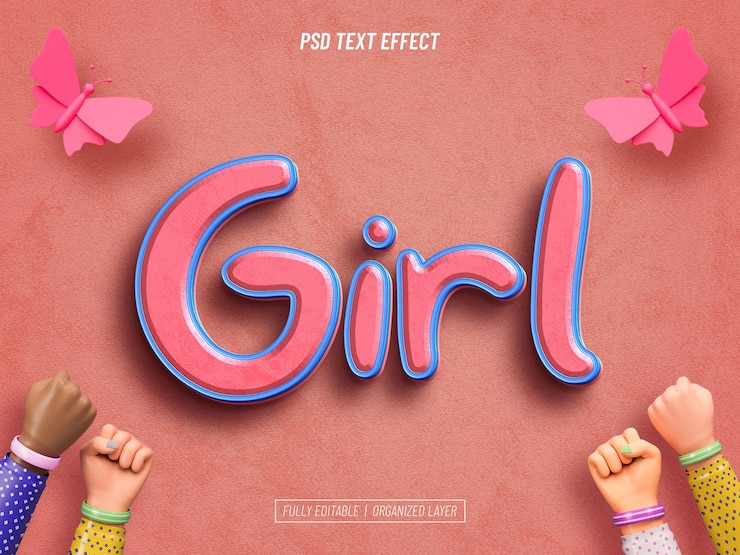 PSD efeito de texto do dia da mulher psd efeito de texto do dia da mulher psd premium