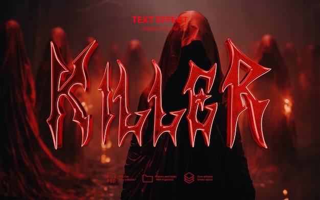 Efeito de texto do diabo