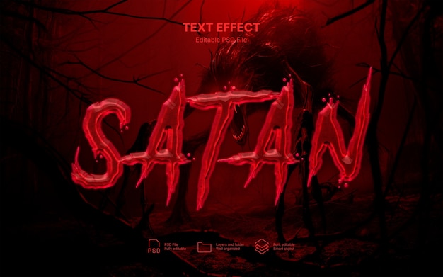 Efeito de texto do diabo