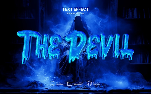 Efeito de texto do diabo