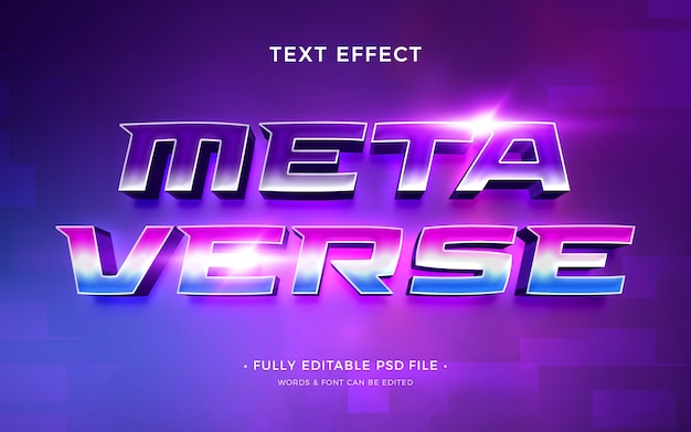 Efeito de texto do metaverso