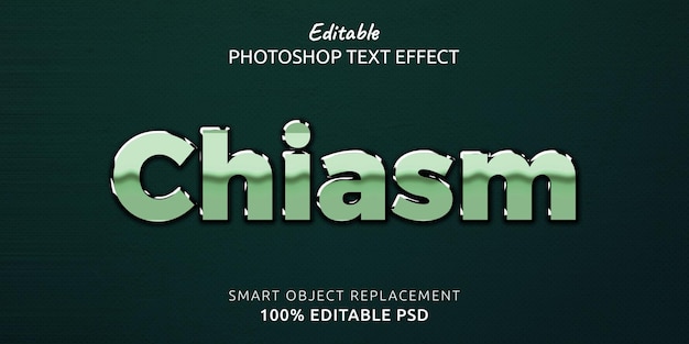 Efeito de texto do photoshop chiasm