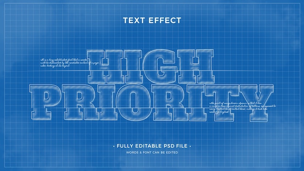 Efeito de texto do projeto