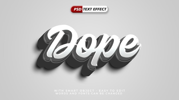 Efeito de texto dopado com estilo 3D