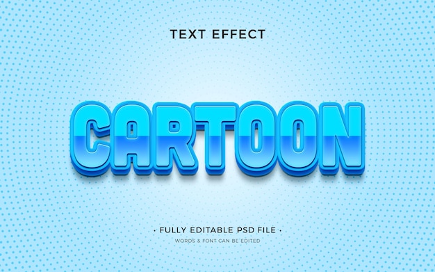efeito de texto dos desenhos animados