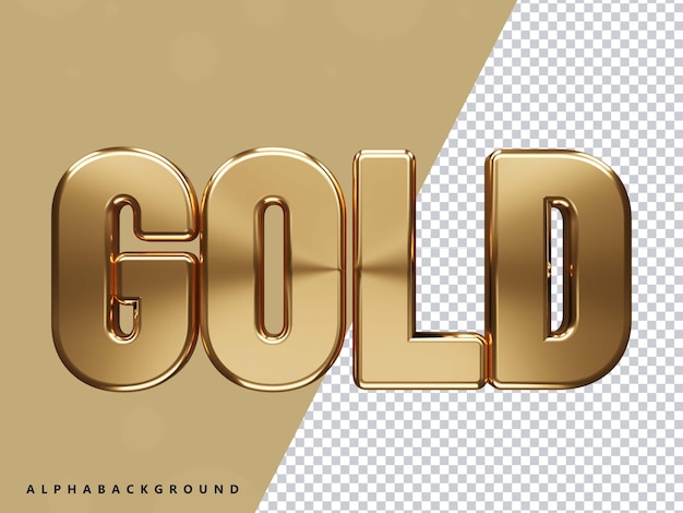 PSD efeito de texto dourado 3d