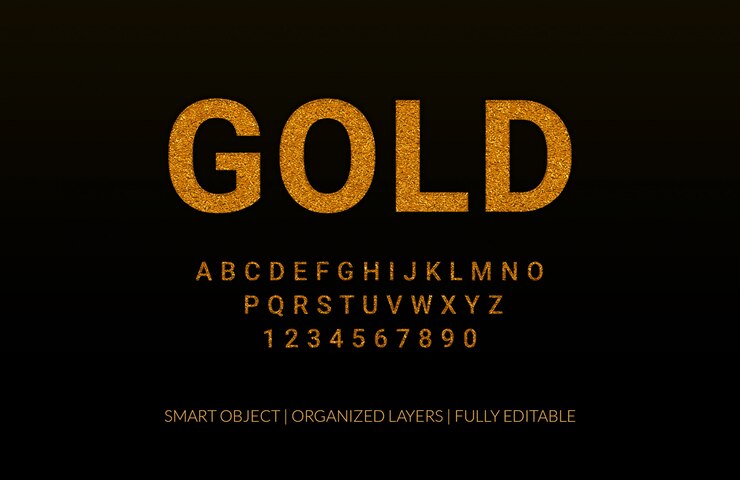 PSD efeito de texto dourado luxuoso