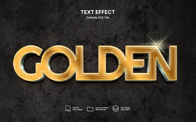 Efeito de texto dourado